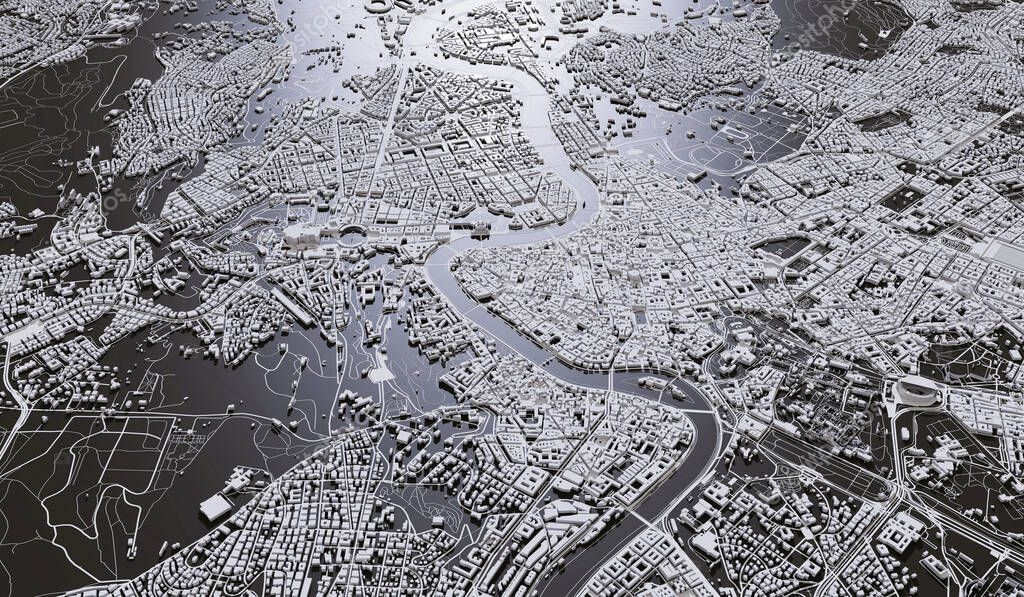Mappa stilizzata di Roma con indicazione delle zone servite